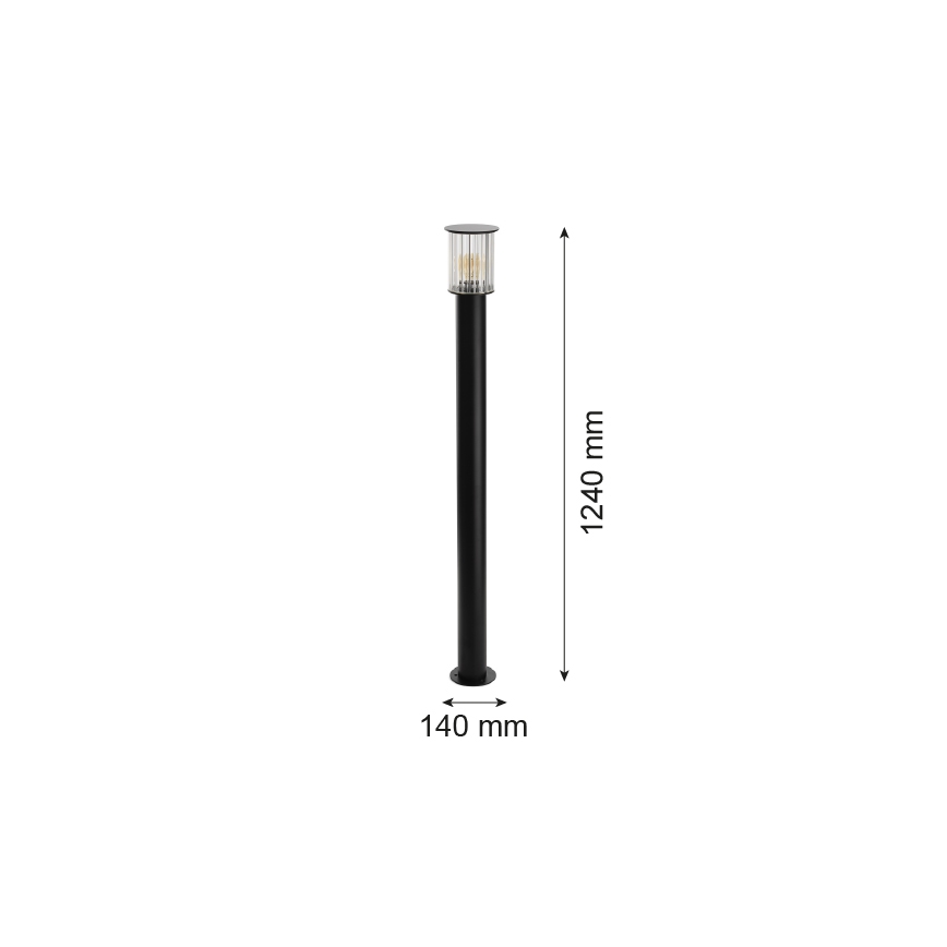 Argon 8750 - Vanjska lampa NORFOLK 1xE27/15W/230V IP44 124cm crna