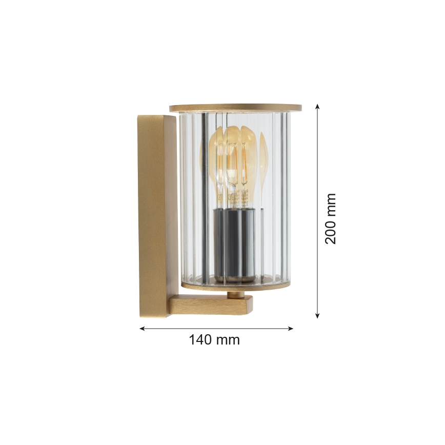 Argon 8752 - Vanjska zidna svjetiljka NORFOLK 1xE27/15W/230V IP44 zlatna