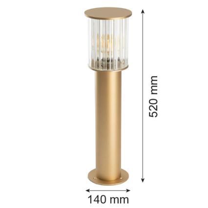 Argon 8753 - Vanjska lampa NORFOLK 1xE27/15W/230V IP44 52cm zlatna