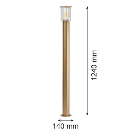 Argon 8754 - Vanjska lampa NORFOLK 1xE27/15W/230V IP44 124cm zlatna
