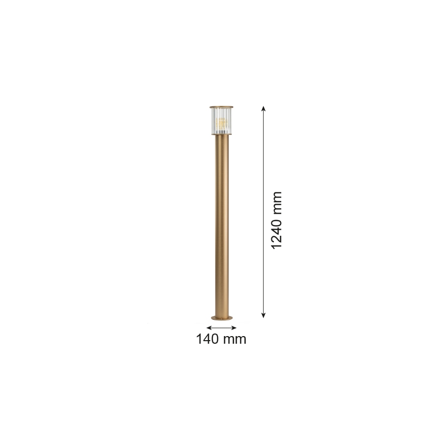 Argon 8754 - Vanjska lampa NORFOLK 1xE27/15W/230V IP44 124cm zlatna