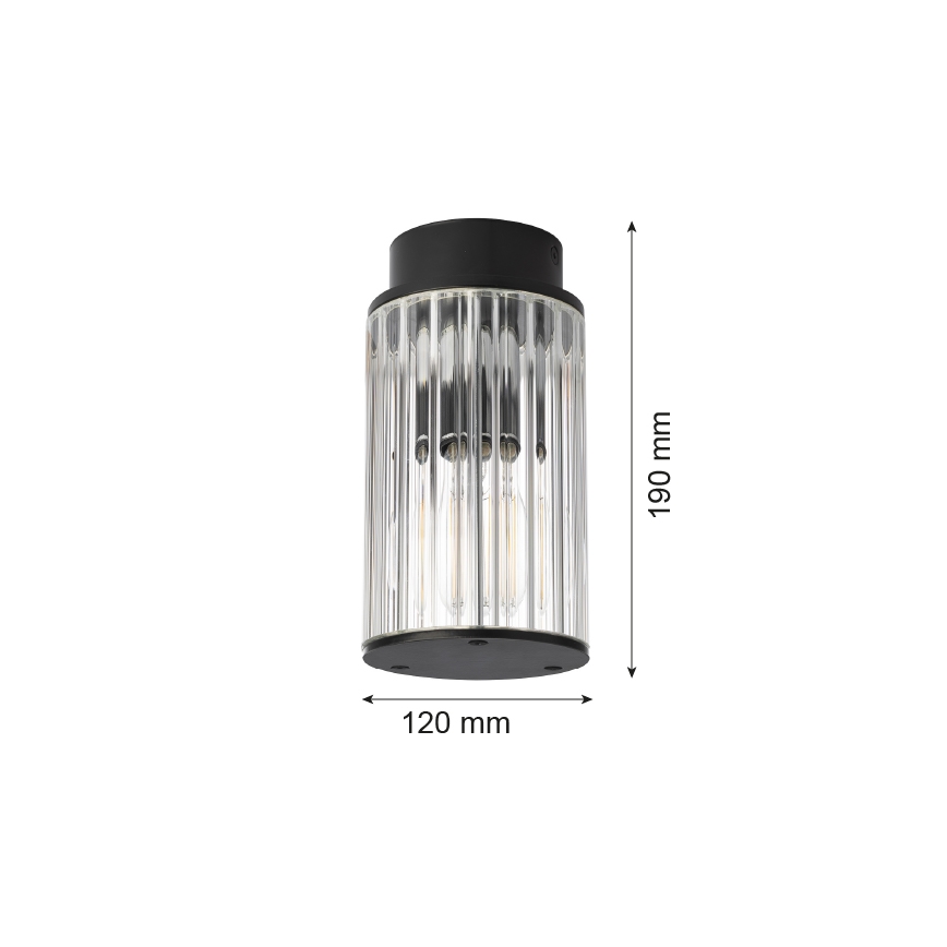 Argon 8773 - Vanjska stropna svjetiljka NORFOLK 1xE27/15W/230V IP44 crna