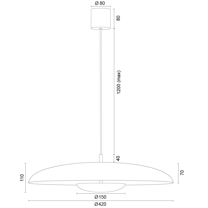 Argon 8868 - LED luster na sajli BOLTON LED/12,5W/230V 3000K crna