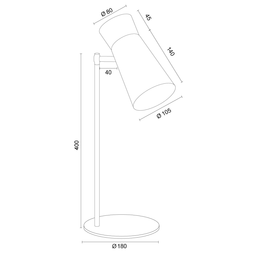 Argon 8875 - Stolna lampa LORD 1xE14/7W/230V crna