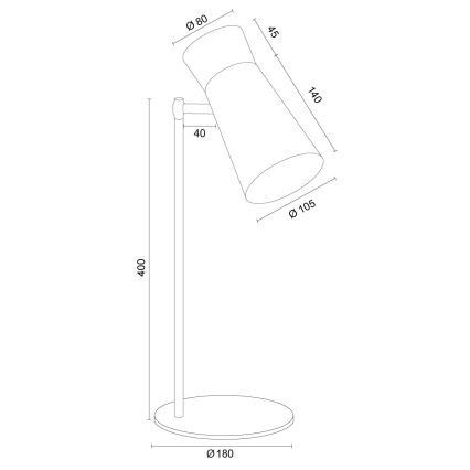 Argon 8877 - Stolna lampa LORD 1xE14/7W/230V ljubičasta