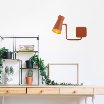 Argon 8882 - Zidna lampa LORD 1xE14/7W/230V terakotna