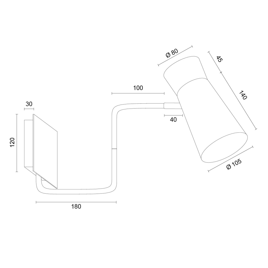 Argon 8884 - Zidna svjetiljka LORD 1xE14/7W/230V zlatna