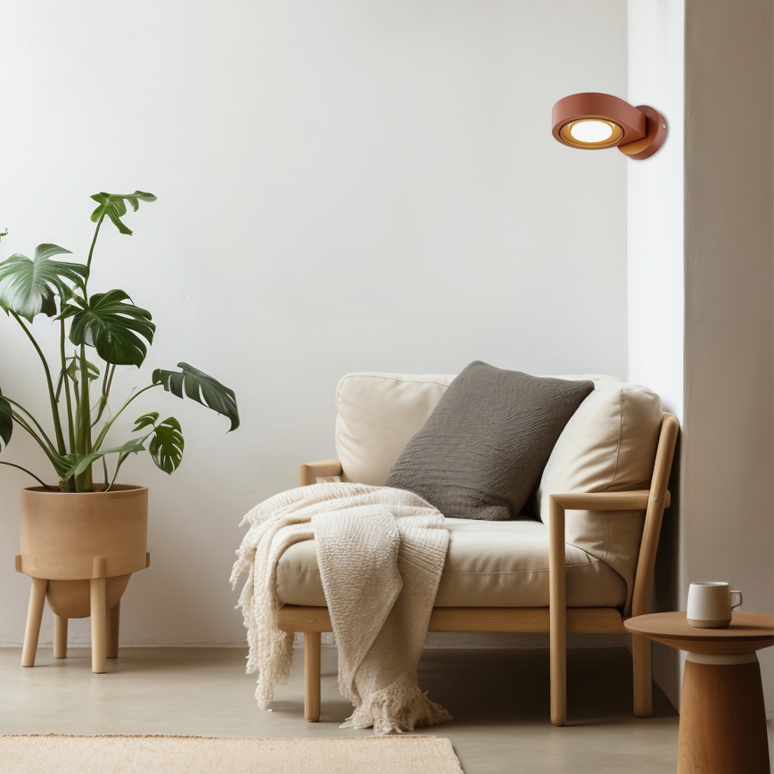 Argon 8902 - Zidno svjetlo LOTUS 1xGX53/12W/230V terakotno