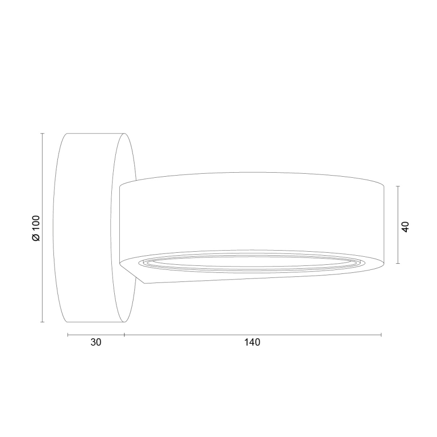 Argon 8902 - Zidno svjetlo LOTUS 1xGX53/12W/230V terakotno