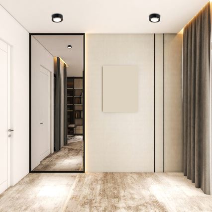 Argon 8905 - Stropna svjetiljka ELORA 1xGX53/7W/230V promjer 11 cm crna