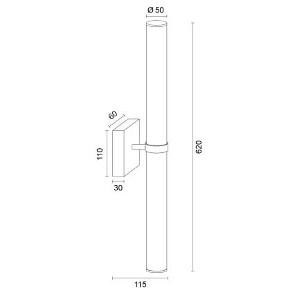 Argon 8925 - LED osvjetljenje za kupaonsko ogledalo BATUMI LED/24W/230V 3000K IP44 sjajni krom