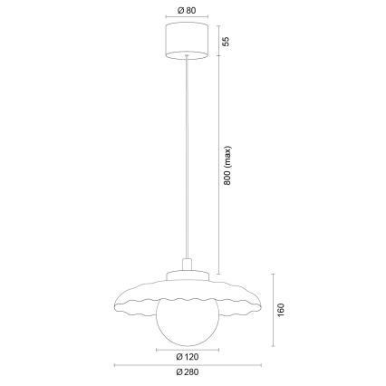 Argon 8948 - Viseći luster na kabelu BOLL 1xG9/6W/230V plavi