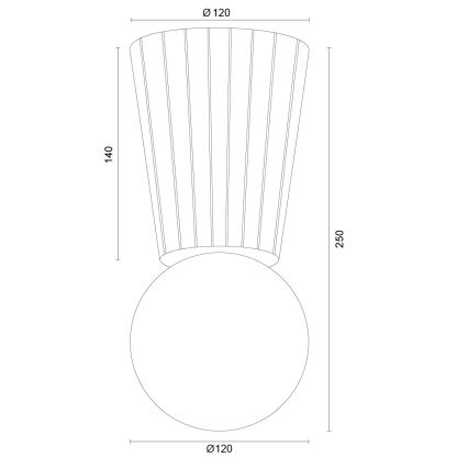Argon 8973 - Kupaonsko stropno svjetlo VOLANTE 1xG9/6W/230V IP44 Ø 12 cm bež