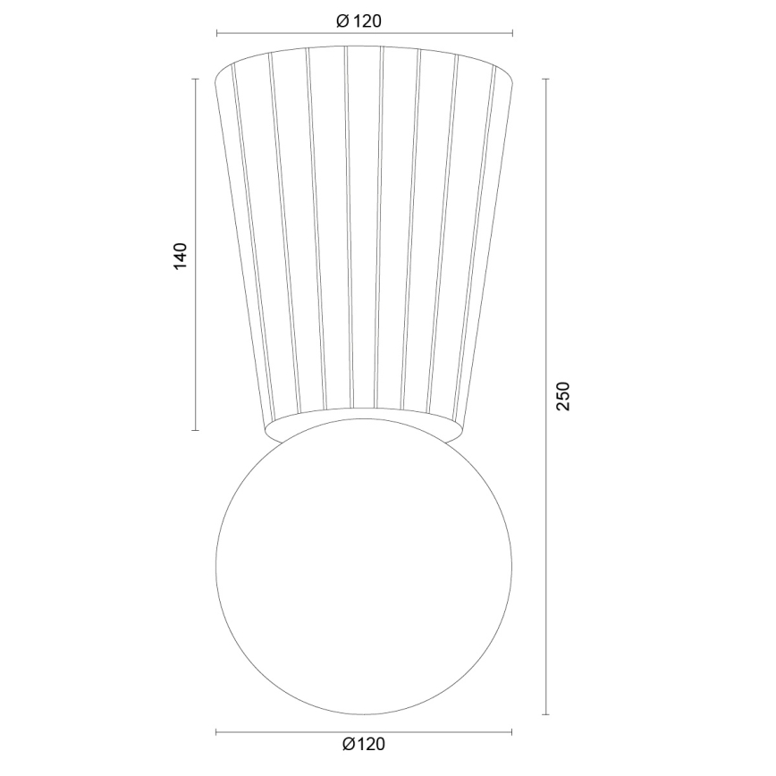 Argon 8974 - Kupaonsko stropno svjetlo VOLANTE 1xG9/6W/230V IP44 Ø 12 cm smeđe