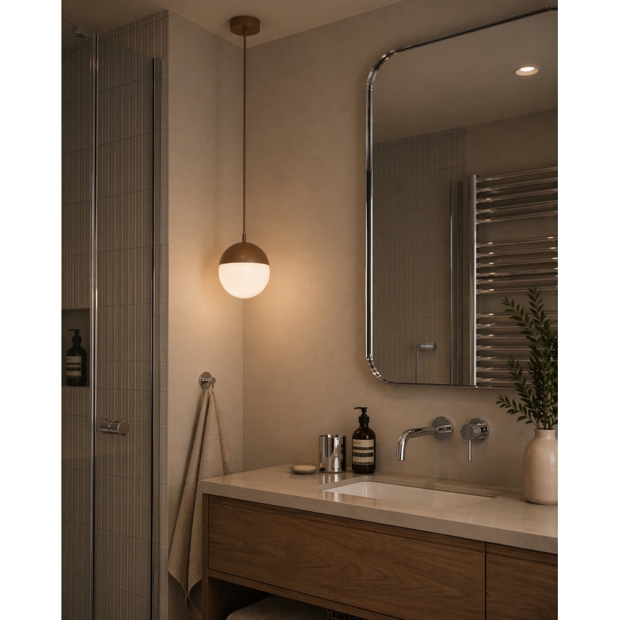 Argon 8998 - Vanjski luster na kabelu LIV 1xE27/15W/230V IP44 smeđa