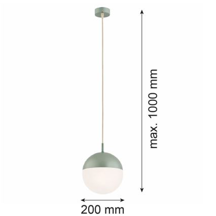 Argon 8999 - Vanjski luster na kabelu LIV 1xE27/15W/230V IP44, zelene boje