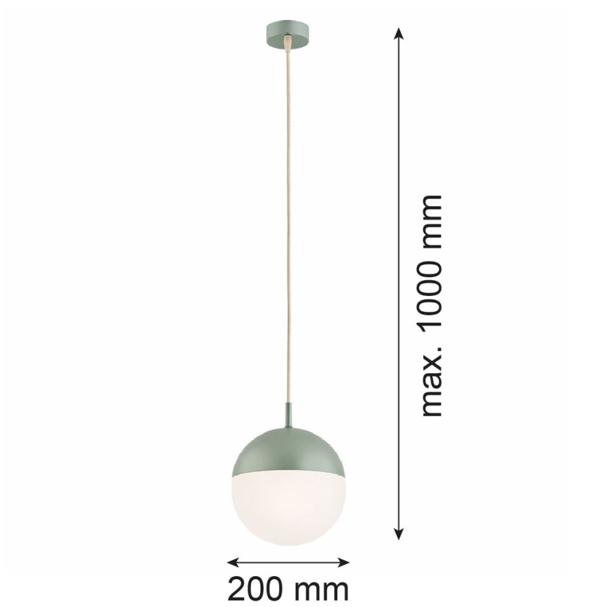 Argon 8999 - Vanjski luster na kabelu LIV 1xE27/15W/230V IP44, zelene boje