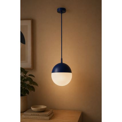 Argon 9000 - Vanjska viseća svjetiljka na kabelu LIV 1xE27/15W/230V IP44 plava