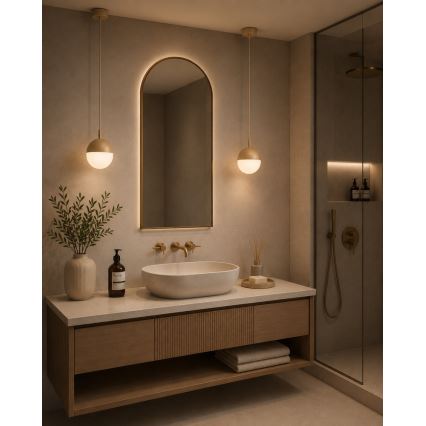 Argon 9001 - Vanjski luster na sajli LIV 1xE27/15W/230V IP44 bež