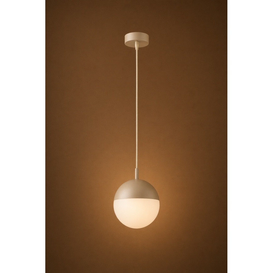 Argon 9001 - Vanjski luster na sajli LIV 1xE27/15W/230V IP44 bež