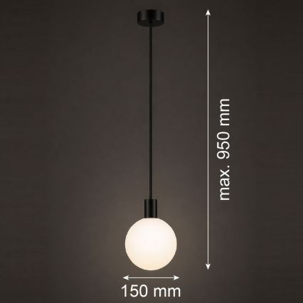 Argon 9005 - Vanjska viseća svjetiljka na kablu ORE 1xG9/6W/230V IP44 crna