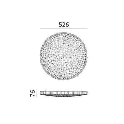 Artemide 0210010APP - LED Prigušiva stropna svjetiljka CALIPSO LED/50W/230V 3000K