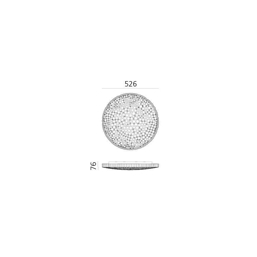 Artemide 0210010APP - LED Prigušiva stropna svjetiljka CALIPSO LED/50W/230V 3000K