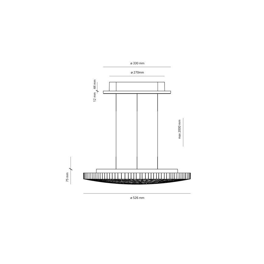 Artemide 0213010APP - LED prigušivački luster na užetu CALIPSO LED/50W/230V 3000K