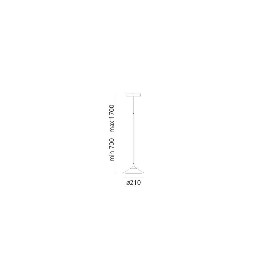 Artemide 0351030A - LED Luster na sajli ORSA LED/8,5W/230V 3000K pr. 21 cm