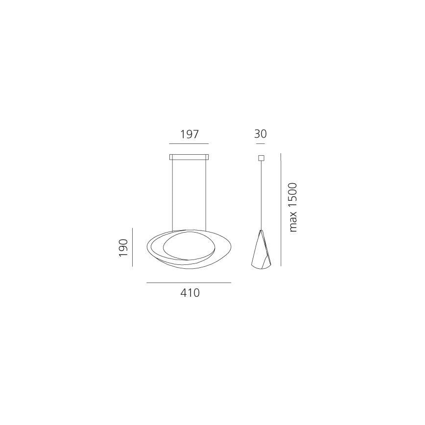 Artemide 1182010A - LED Prigušivi luster na sajli CABILDO LED/44W/230V 3000K