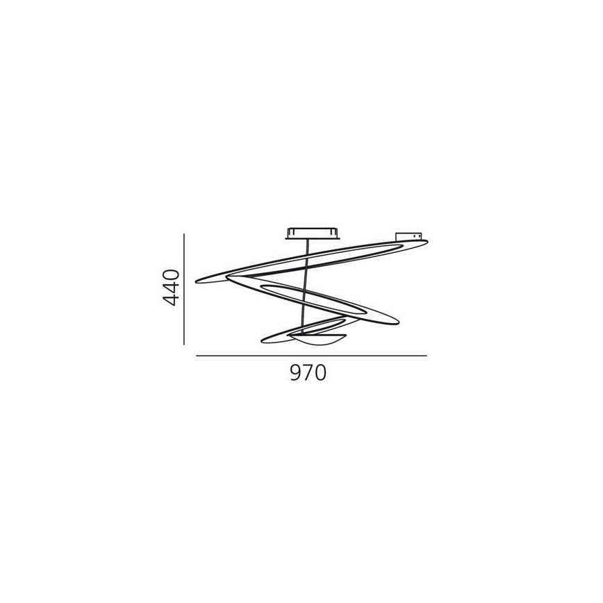 Artemide 1253120A - LED Prigušiva stropna svjetiljka PIRCE LED/44W/230V 3000K zlatna