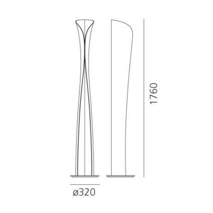 Artemide 1361020A - LED Podna lampa CADMO LED/44W/230V + 1xGU10/10W/230V bijela