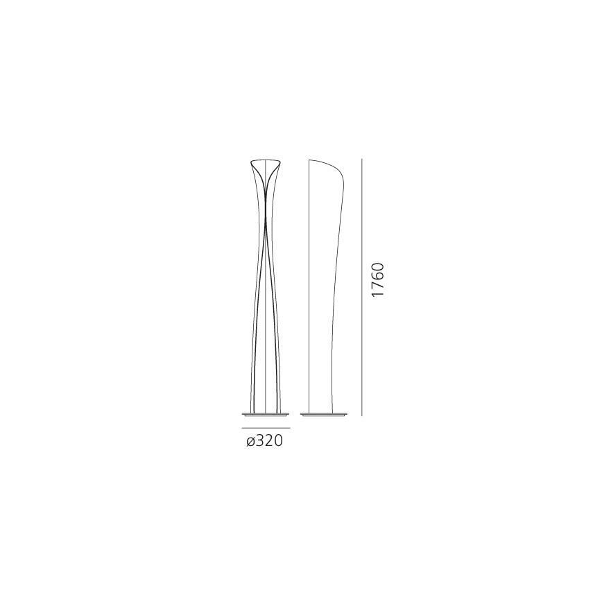 Artemide 1361020A - LED Podna lampa CADMO LED/44W/230V + 1xGU10/10W/230V bijela