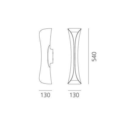 Artemide 1373010A - Zidna svjetiljka CADMO 2xGU10/10W/230V crna