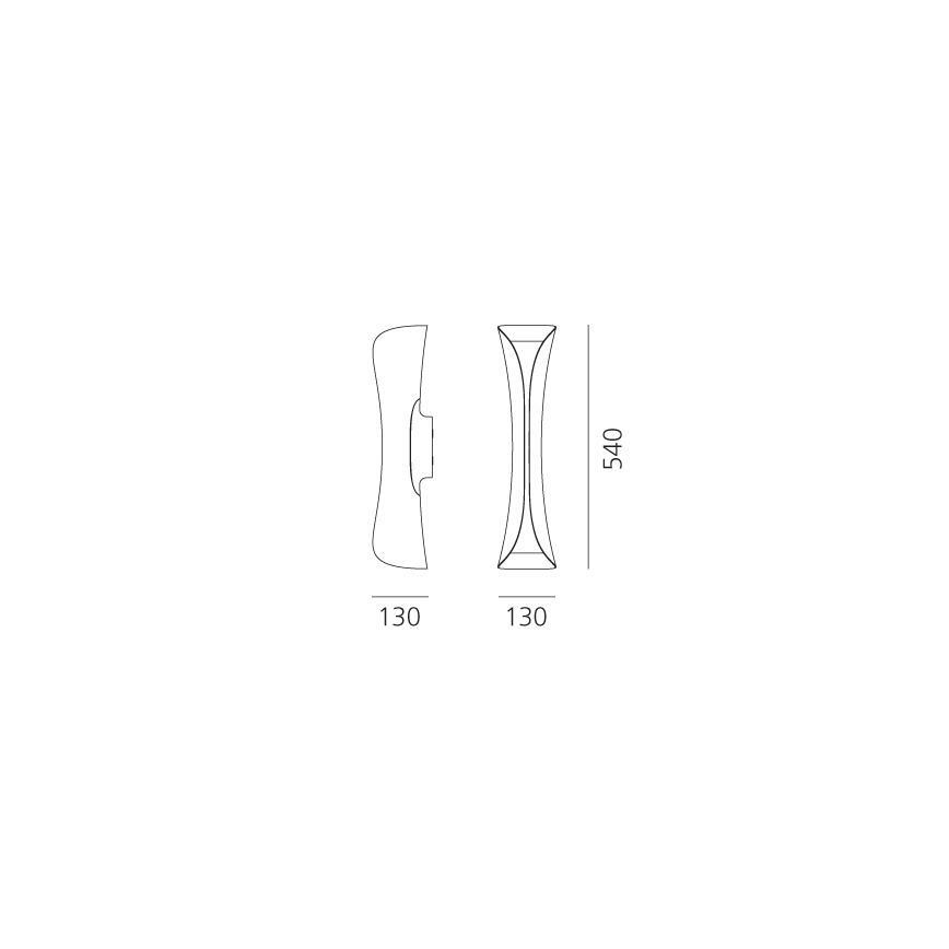 Artemide 1373010A - Zidna svjetiljka CADMO 2xGU10/10W/230V crna