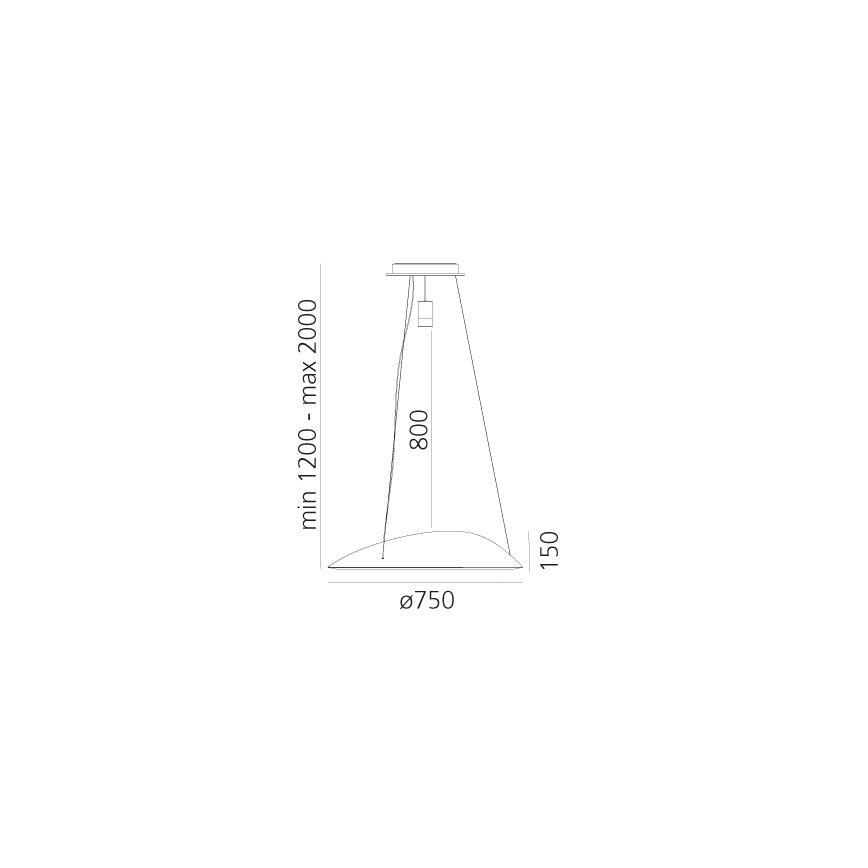 Artemide 1402010APP - LED RGBW prigušivački luster na užetu AMELUNA LED/45W/230V 3000K