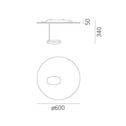 Artemide 1471110A - LED Prigušiva stropna svjetiljka DROPLET LED/29W/230V 3000K