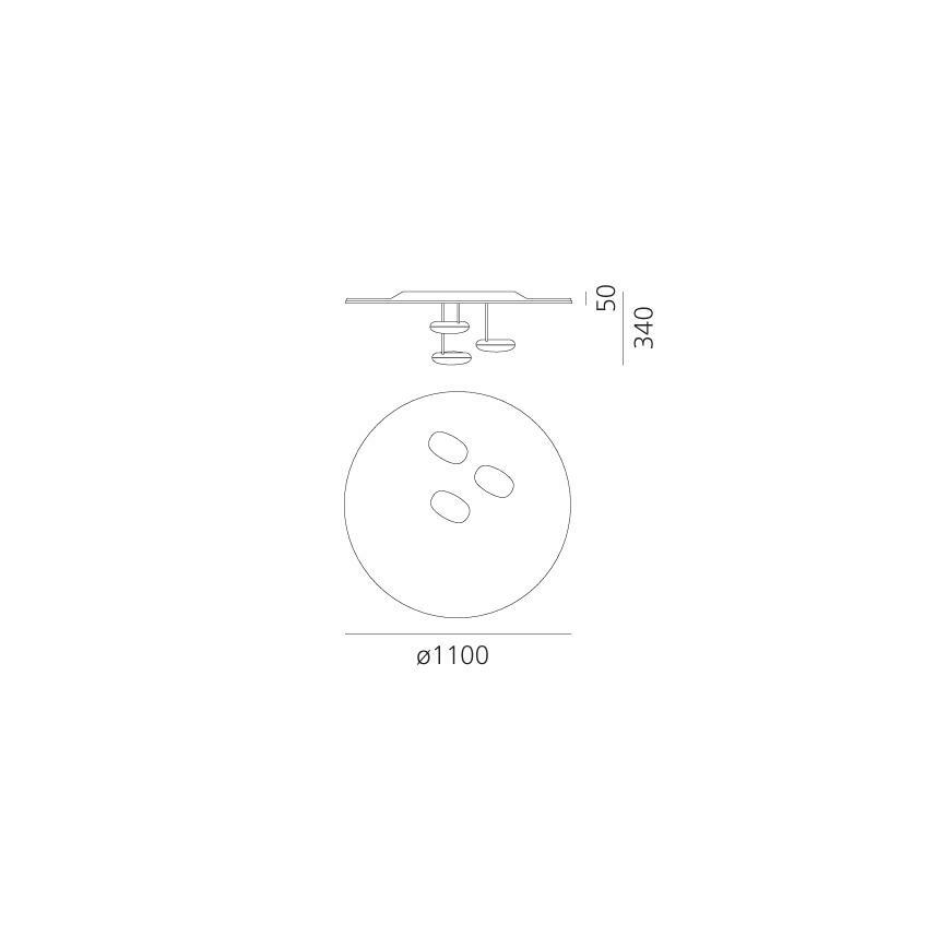 Artemide 1474110A - LED stropna svjetiljka s mogućnošću prigušivanja DROPLET LED/87W/230V 3000K