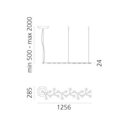 Artemide 1578050APP - LED Prigušivi luster na sajli NET LED/45W/230V 3000K