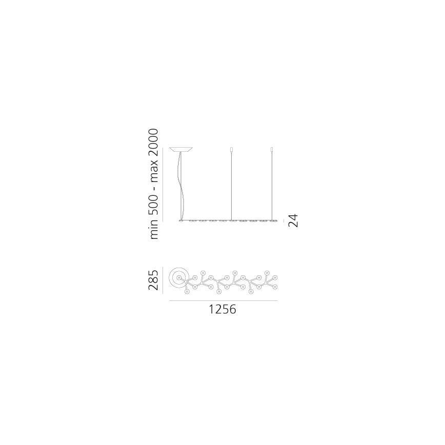 Artemide 1578050APP - LED Prigušivi luster na sajli NET LED/45W/230V 3000K
