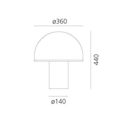 Artemide A006300 - Stolna lampa ONFALE 1xE14/5W/230V + 1xE27/13W bijela