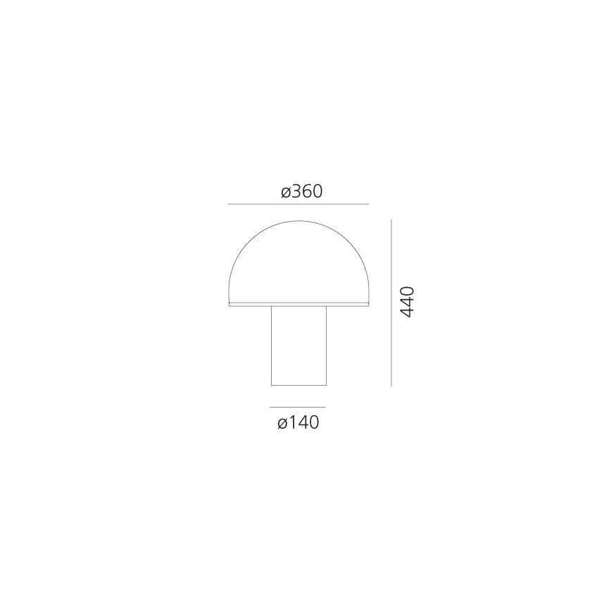 Artemide A006300 - Stolna lampa ONFALE 1xE14/5W/230V + 1xE27/13W bijela