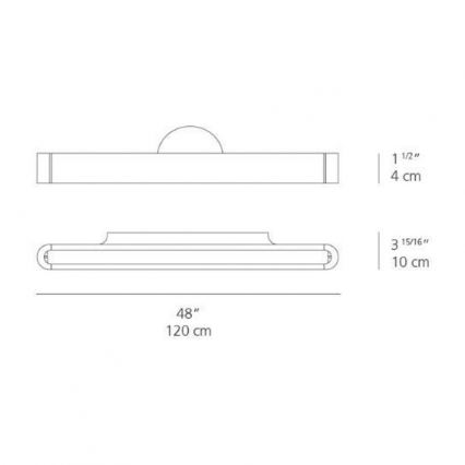 Artemide AR 1917020A - LED Zidna svjetiljka TALO 120 1xLED/51W/230V