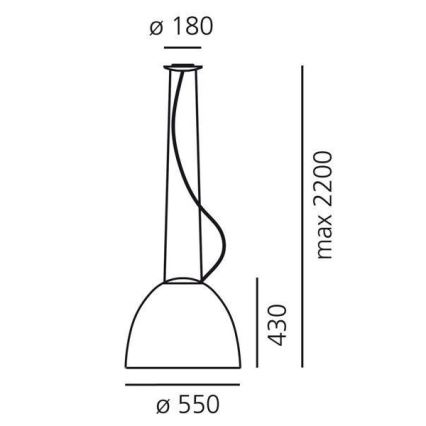 Artemide AR A242100 - Luster na sajli NUR 1xE27/205W/230V