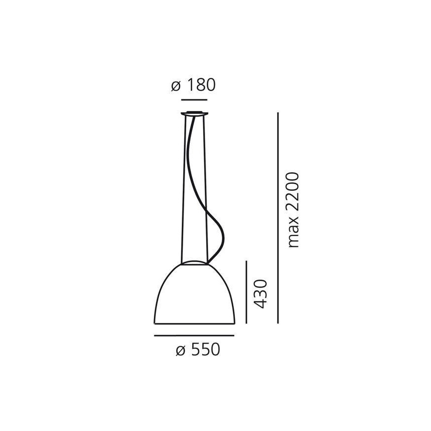 Artemide AR A242100 - Luster na sajli NUR 1xE27/205W/230V