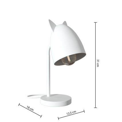 Atmosphera - Dječja stolna lampa OREILLES 1xE14/40W/230V bijela