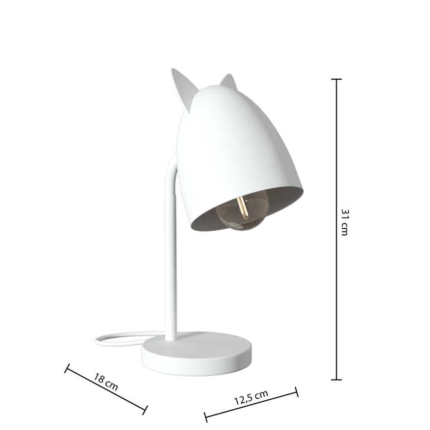 Atmosphera - Dječja stolna lampa OREILLES 1xE14/40W/230V bijela