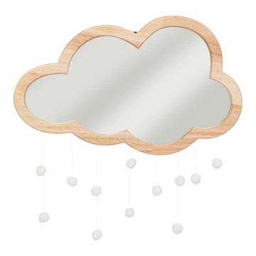 Atmosphera - Dječje zidno ogledalo CLOUD 40x36 cm kaučukovac