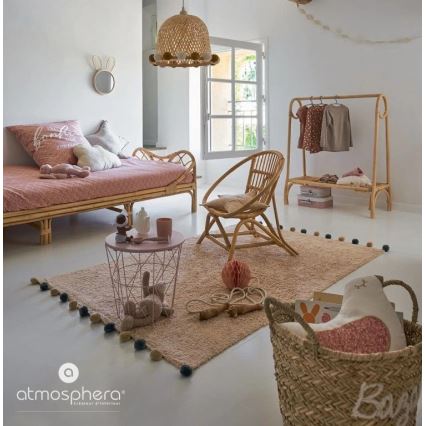 Atmosphera - Dječje zidno ogledalo RABBIT 37x24 cm od bambusa