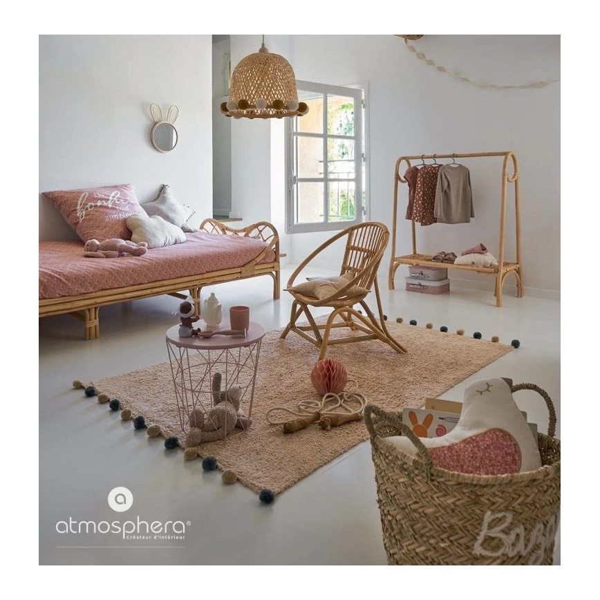 Atmosphera - Dječje zidno ogledalo RABBIT 37x24 cm od bambusa